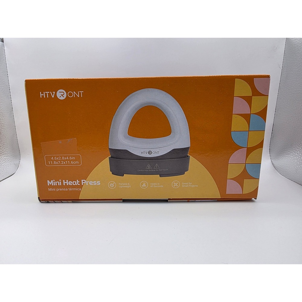 HTVRONT Mini Heat Press Machine HTV Iron On Projects White Portable Small NEW